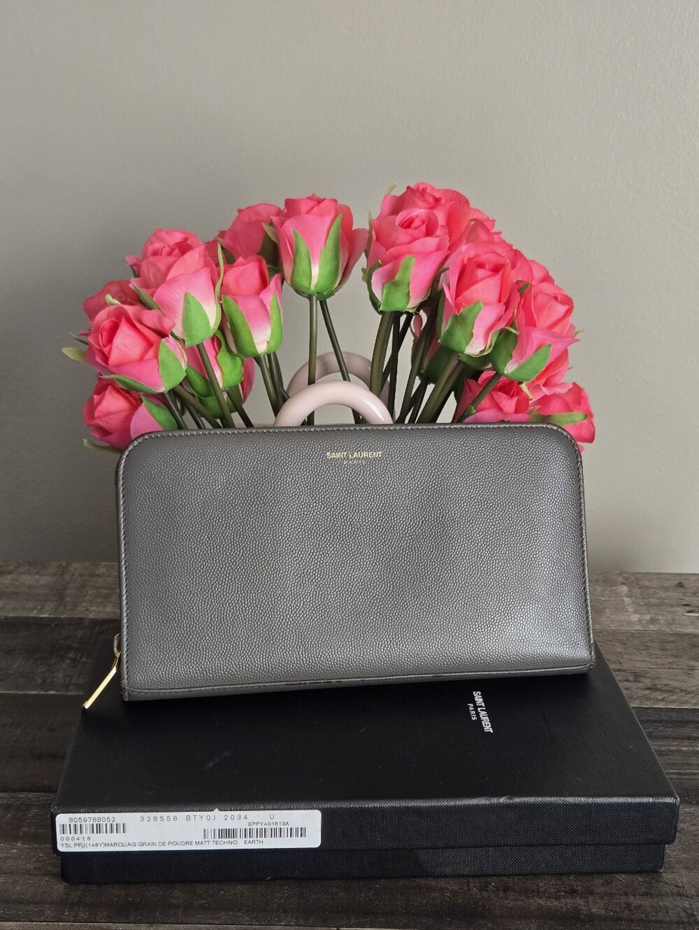 Saint Laurent Gray Wallet